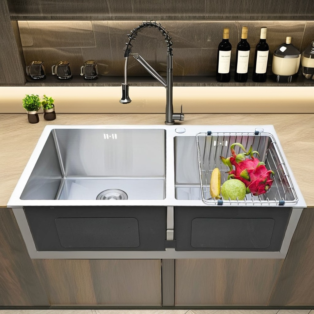Chậu 2 hố lệch EM 8245 U - Image 2