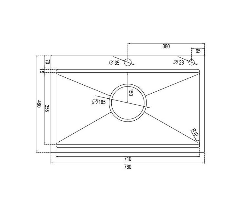 Chậu rửa bát SM 7648 G - Image 3